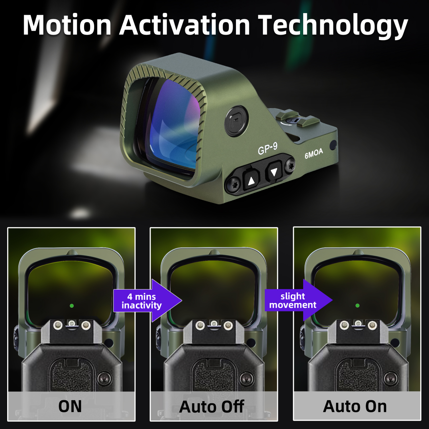 GOWUTAR GP-9 Green Dot
